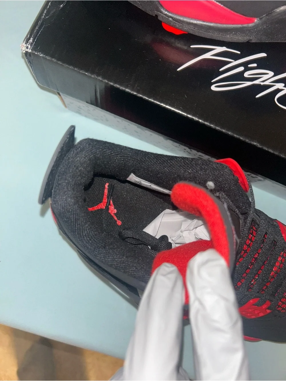 Jordan Men's Black and Red Retro Basketball Sneakers